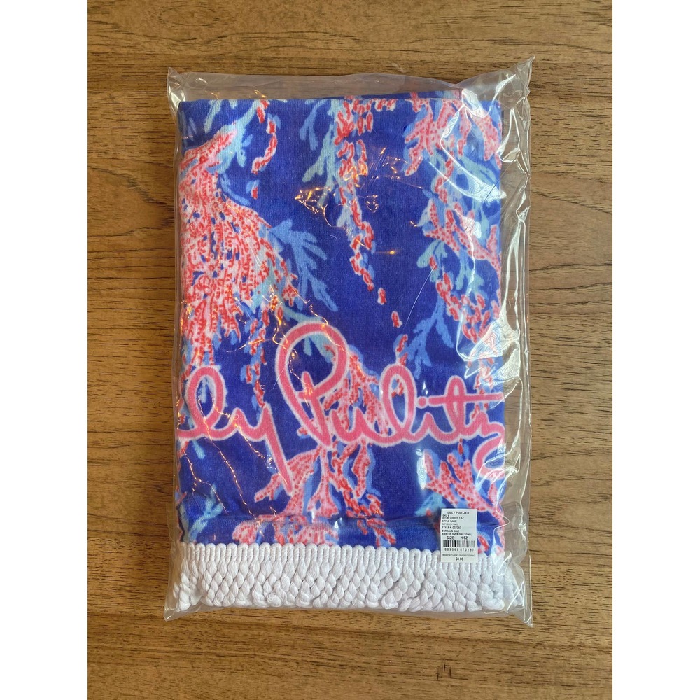 Lilly Pulitzer Beach Towel in Borealis Blue Swim on Over